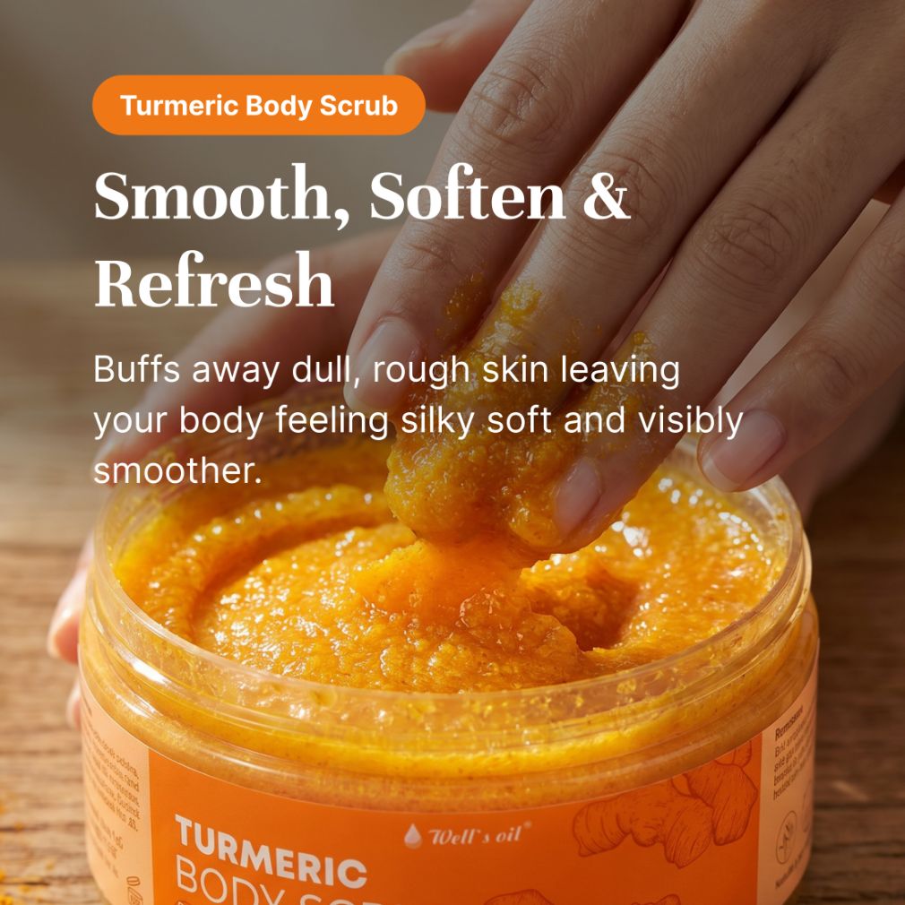 Turmeric Body Scrub in use
